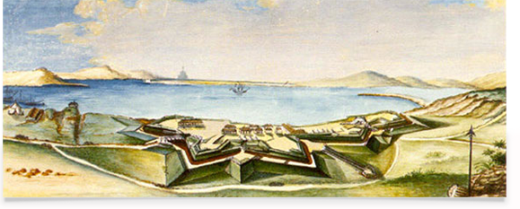 Фанагорийская крепость. Рисунок XVIII века.